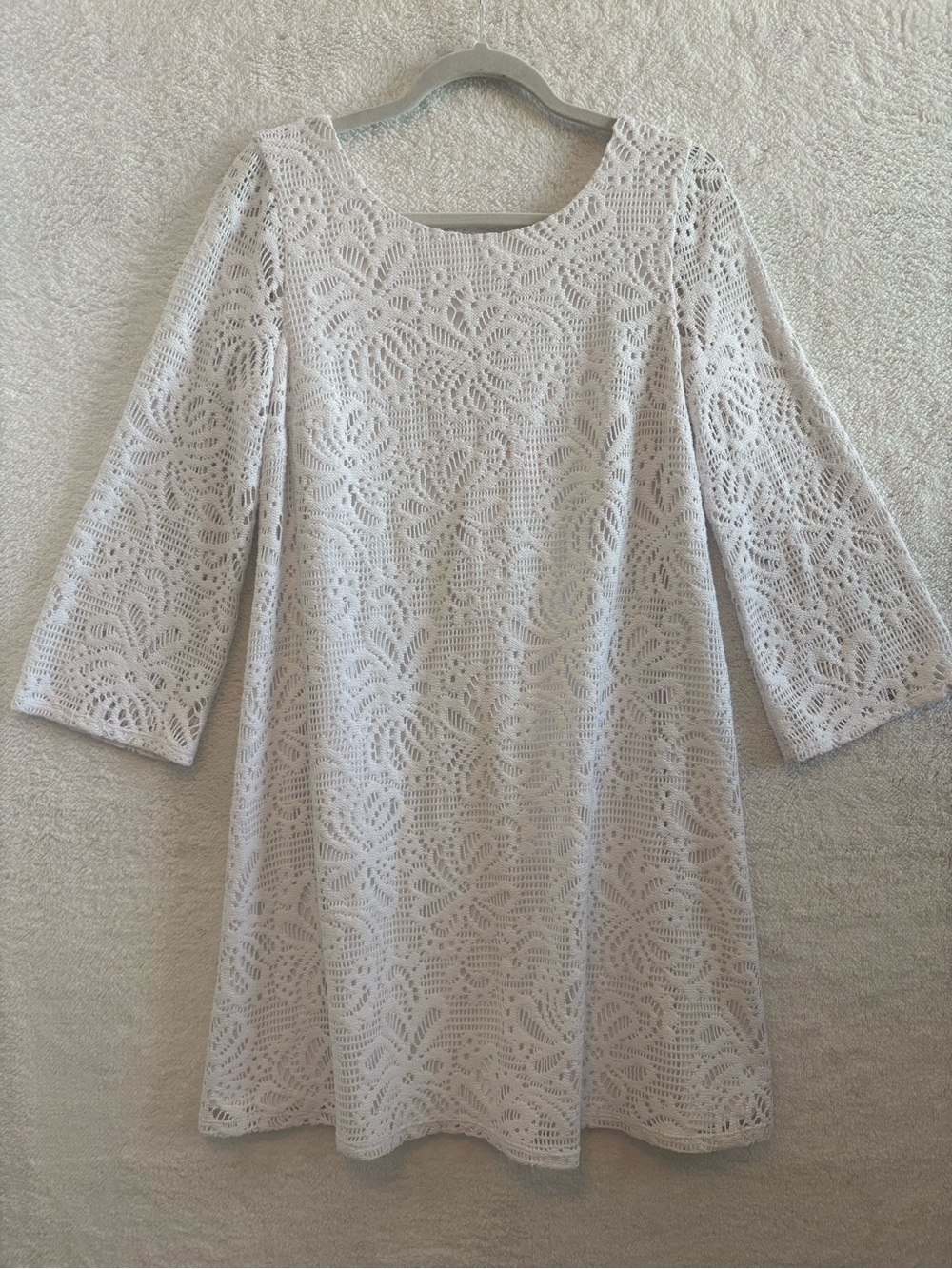 Lilly Pulitzer Foley Resort White Whirlpool Knit Lace Dress Size Medium NWT - Picture 1 of 12